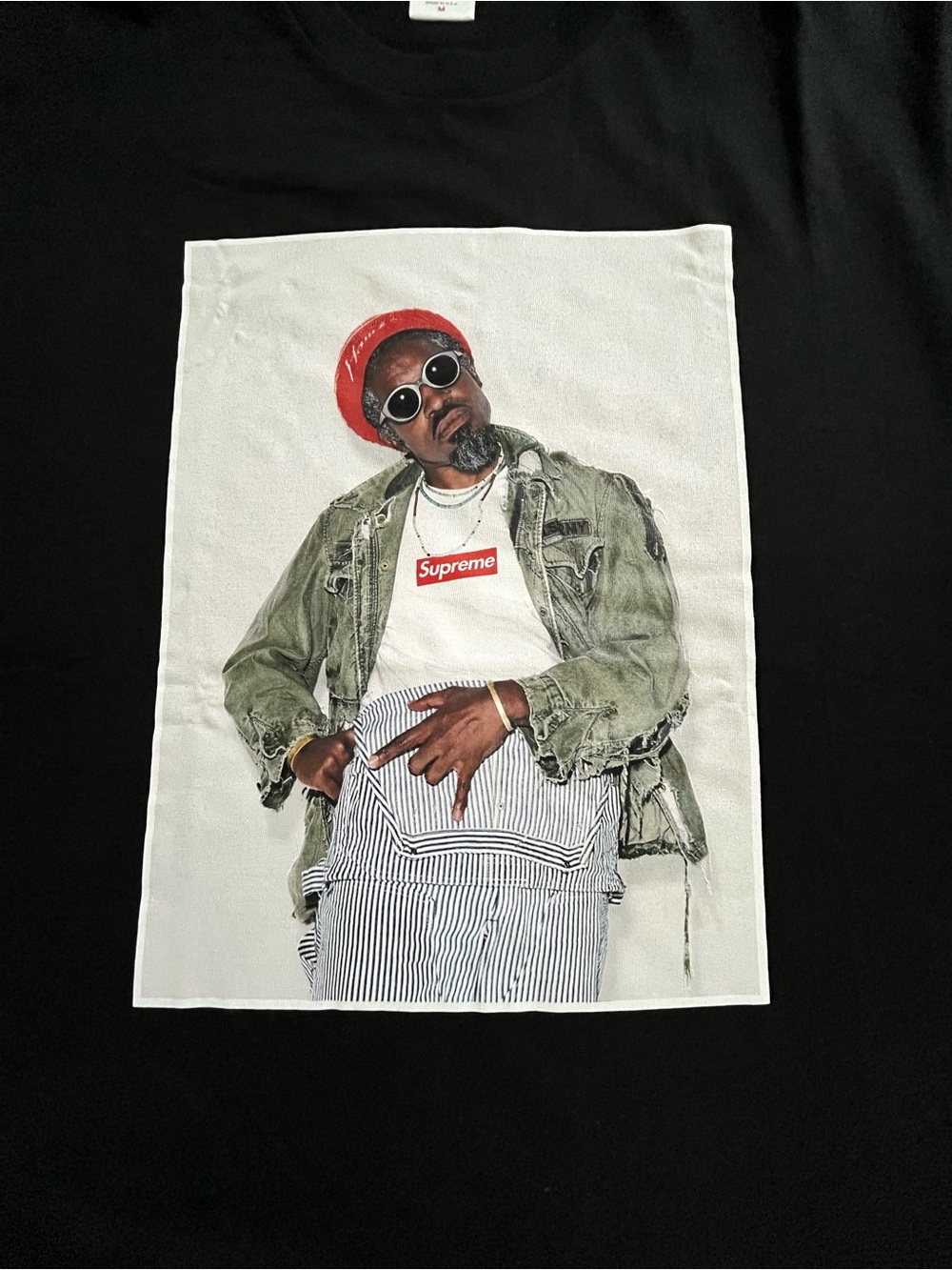 Supreme Andre 3000 Black Graphic Tee